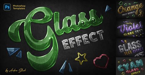 Glass Text Effects Photoshop Templates Templatemonster