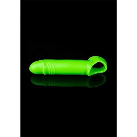 Shots Ouch Smooth Stretchy Penis Sleeve Glow In The Dark Sex Toy HotMovies