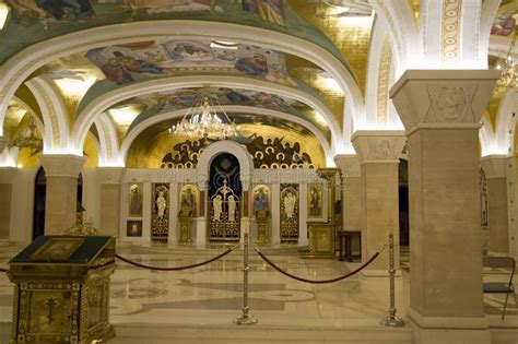 Interior And Decoration Of St Sava S Temple In The Serbian Capital Of