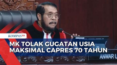 MK Tolak Gugatan Usia Maksimal Capres 70 Tahun Prabowo Tetap