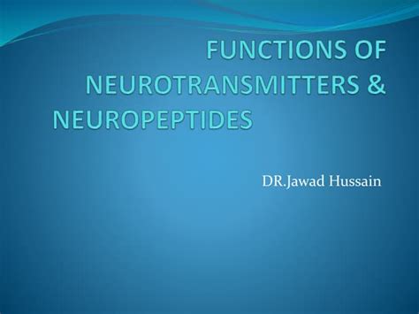 Neurotramsitters And Neuromodulators Slideshare Ppt