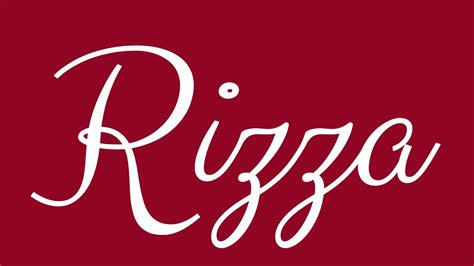 Learn How To Write The Name Rizza Signature Style In Cursive Writing