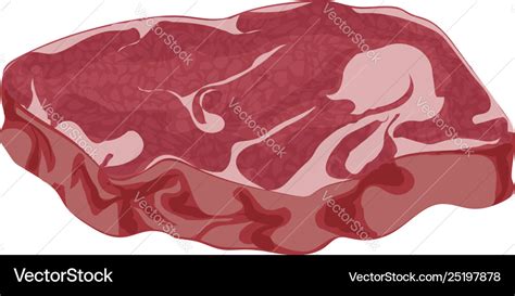 Fresh Meat Steak Icon Cartoon Style Royalty Free Vector