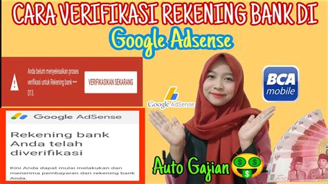 Cara Verifikasi Rekening Bank Di Google Adsense Youtube