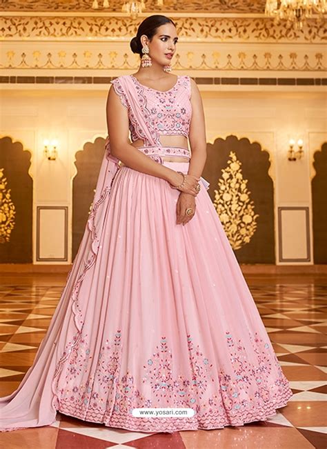 Buy Baby Pink Designer Wedding Wear Lehenga Choli Wedding Lehenga Choli