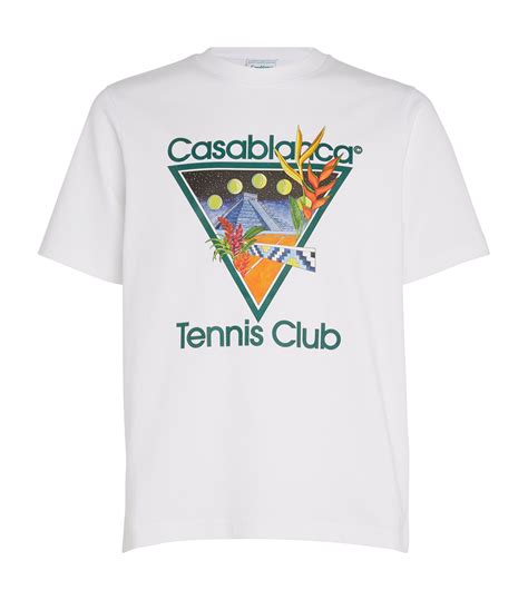 Mens Casablanca White Tennis Club Icon T Shirt Harrods UK