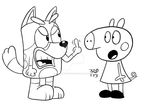 Bluey Vs Peppa By Jaypricecartoons On Deviantart