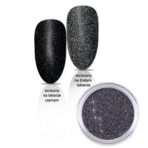 Efekt AluShine Black glitter 1g metaliczny pyłek do zdobień na