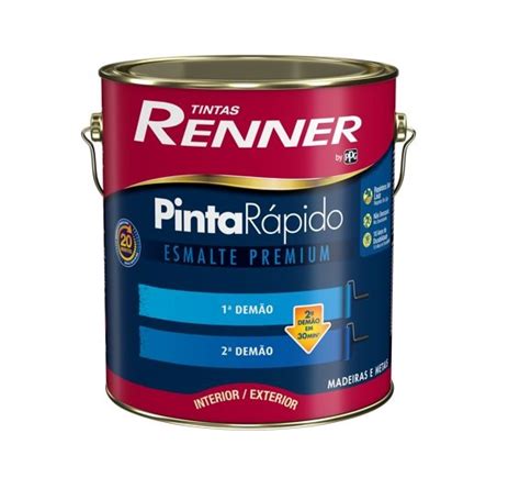 Tinta Esmalte Premium Pinta Rápido Branco Alto Brilho Renner 3 6 litros