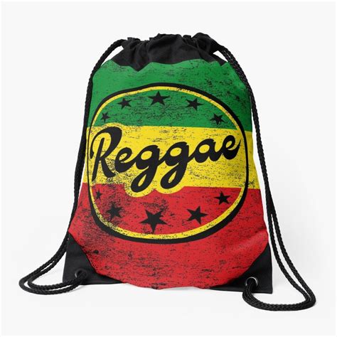 Reggae Rastafari Flag Reggae Flag Colors Drawstring Bag For Sale By