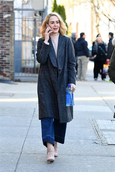 Sarah Paulson On The Set Of ‘oceans Eight In New York 12032016