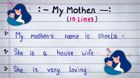 10 Lines My Mother Essay In English Essay On My Mother My Mother