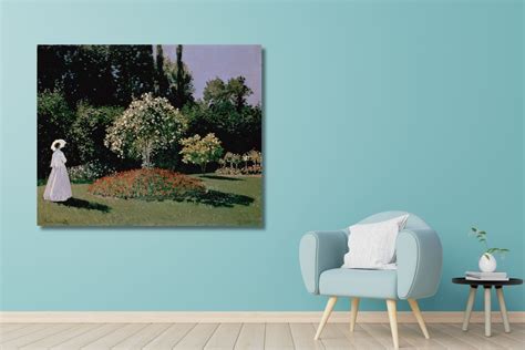 Claude Monet Woman in the Garden Canvas/poster Art - Etsy