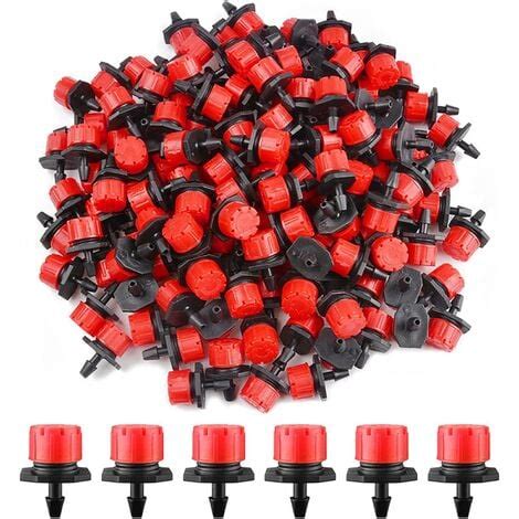 200pcs Goutteur Irrigation Réglable 1 4 Système Dirrigation Goutte à