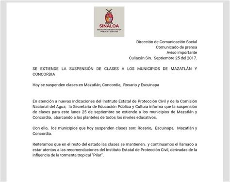 Extienden suspensión de clases a Mazatlán y Concordia Luz Noticias