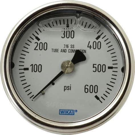 Wika Pressure Gauge Dial To Psi Thread Npt