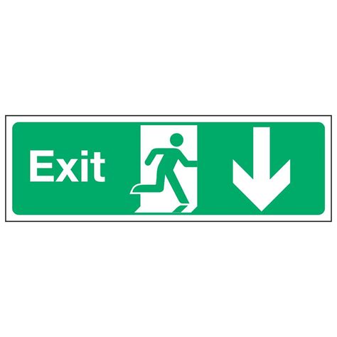 Exit / Arrow Down – Linden Signs & Print