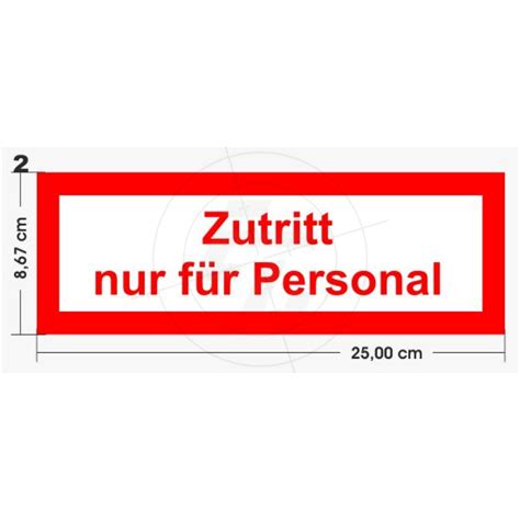 Zutritt nur für Mitarbeiter Personal Schaufensteraufkleber und