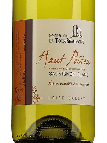 Domaine La Tour Beaumont Sauvignon Blanc Haut Poitou Vivino France