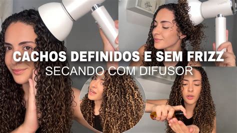 Como Secar Os Cachos Secador Difusor Cachos Definidos E Sem