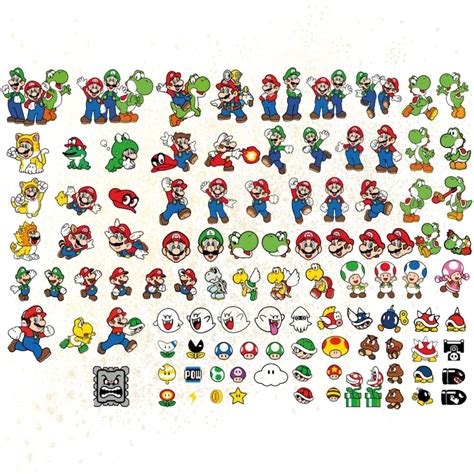 Super Mario Svg Mario Set Mario Head Luigi Mario Etsy