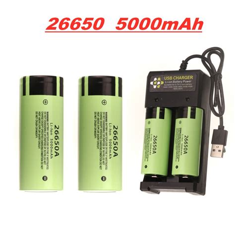 100 Neue Original 26650A 3 7 V 5000mAh Lipo Batte Grandado