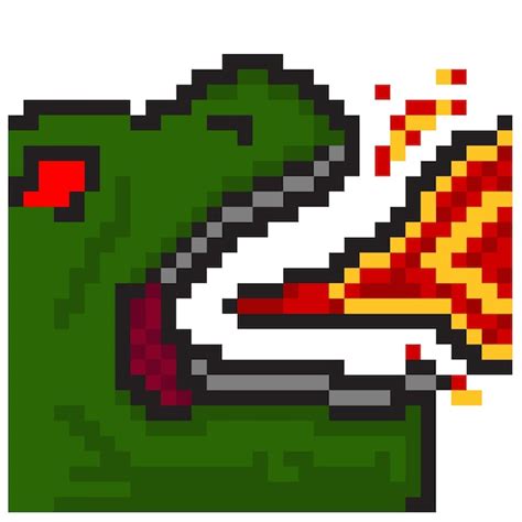 Premium Vector Fire Breath Of Dinosaur With Pixel Art Style