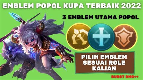 Cara Setting Emblem Popol Kupa Tersakit 2022 Di Mobile Legends Pakai