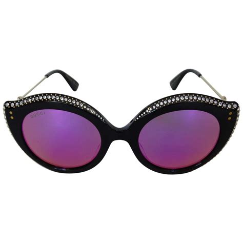 Gucci Rhinestone Cat Eye Color Shifting Sunglasses At 1stdibs Gucci Rhinestone Sunglasses Cat