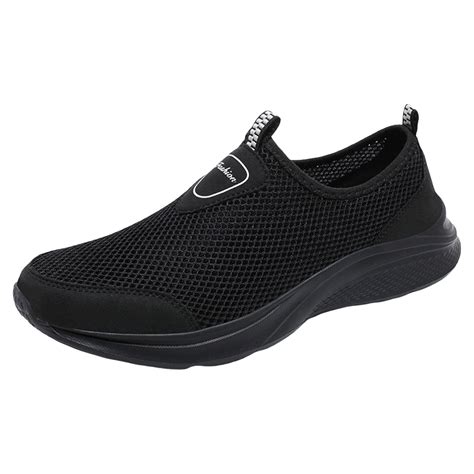 Hcntes Mens Slip On Tennis Shoes Walking Running Sneakers Lightweight