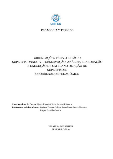 Pdf Manual De Est Gio Supervisionado Vi Pdf File Curso De