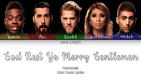 Pentatonix God Rest Ye Merry Gentlemen Color Coded Lyrics Youtube