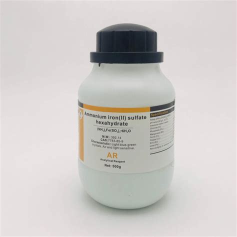 Ammonium Iron Ii Sulfate Hexahydrate Ar Chai 500g Xilong Cas 7783 85 9 Hóa Chất Thí Nghiệm