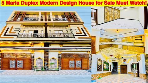 Marla Very Beautiful Duplex Modern Design House For Sale In