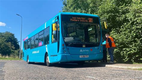 Arriva Bus Route Sb13813yj58ffc Poplars Stevenage Youtube