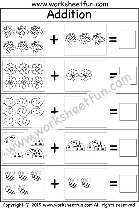 Picture Addition Beginner Addition 10 Kindergarten Addition