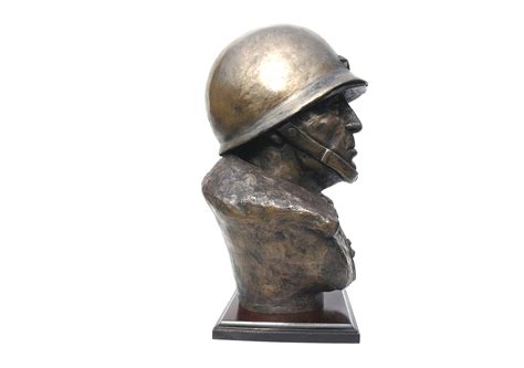 General Patton Bronze Bust Peter Close Sculpture