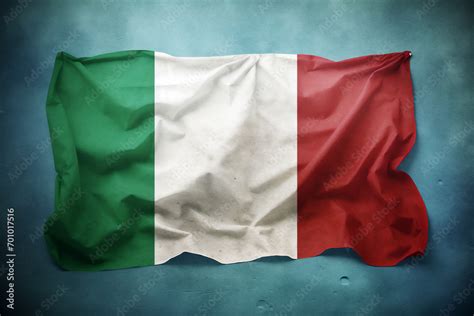 Flag of Italy background with a distressed vintage weathered effect texture a tricolour ...