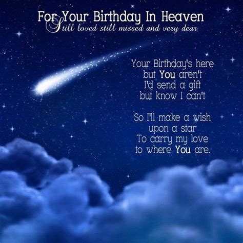 Happy Birthday Wishes In Heaven Birthday In Heaven Quotes Birthday