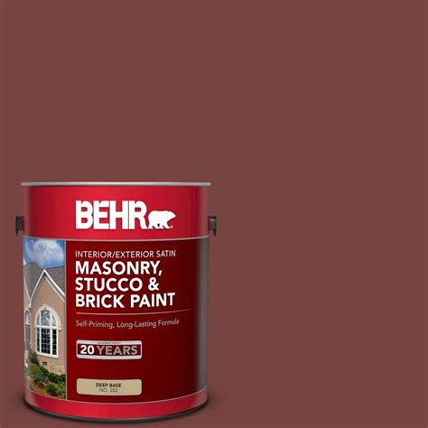 BEHR 1 Gal S190 7 Toasted Pecan Satin Interior Exterior Masonry