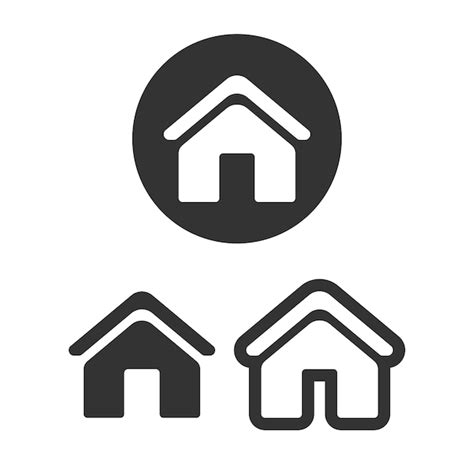 Icono De Inicio Para Sitio Web Y Tarjeta De Visita Vector Premium