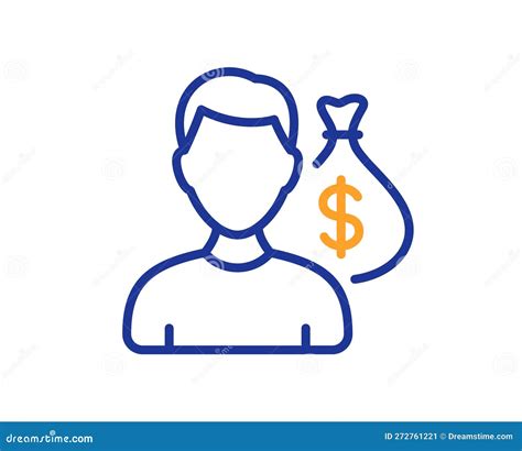 Salary Line Icon Business Wages Sign Vector Stock Illustration