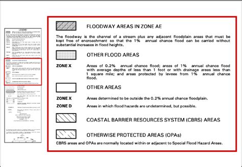 Partial Section Of The Legend Dark Gray Pattern Floodway Areas In