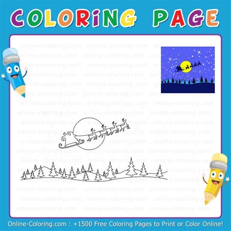 Santa Claus Is Coming To Town Free Online Coloring Page