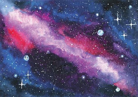 Galaxy Milky Way Painting by Maya Galleas - Fine Art America