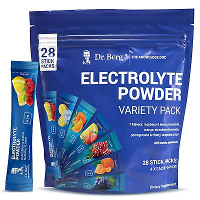 Dr Berg Sugar Free Electrolytes Powder Packets Travel Size Hydration