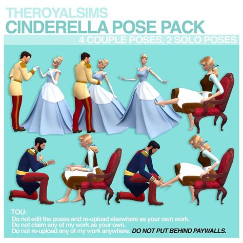 Theroyalsims Cinderella Pose Pack The Royal Sims In Sims