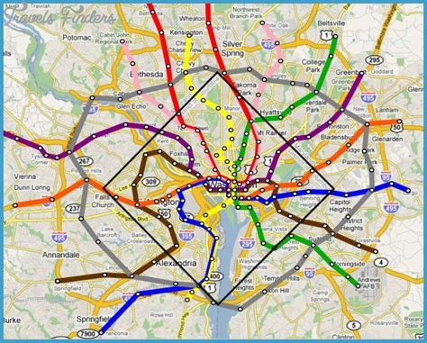 Washington Metro Map - TravelsFinders.Com