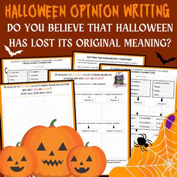 Halloween Opinion Paragraph Writing Prompts Graphic Organizers