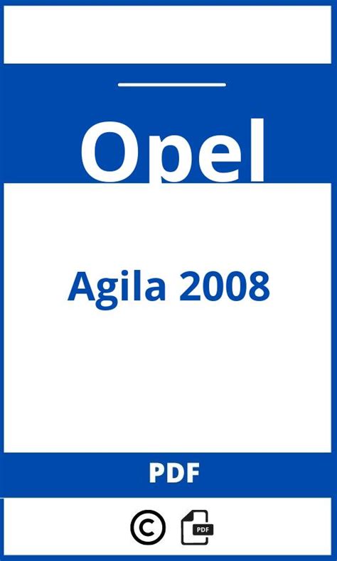 Handleiding Opel Agila Nederlands Instructieboekje